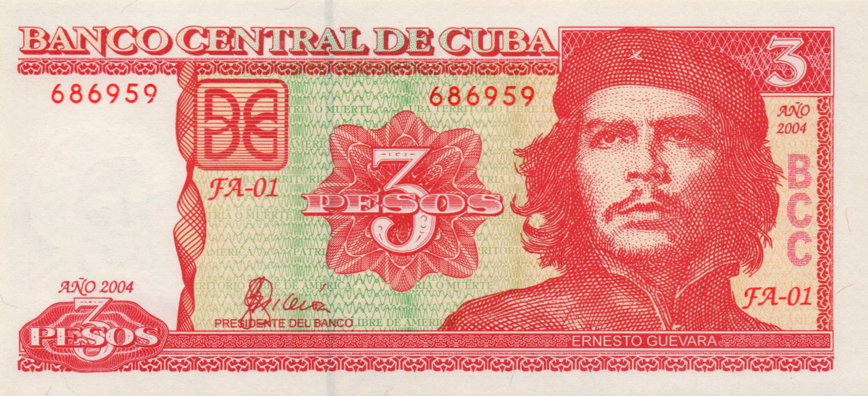 Cuba 3 2004 UNC P-127/a